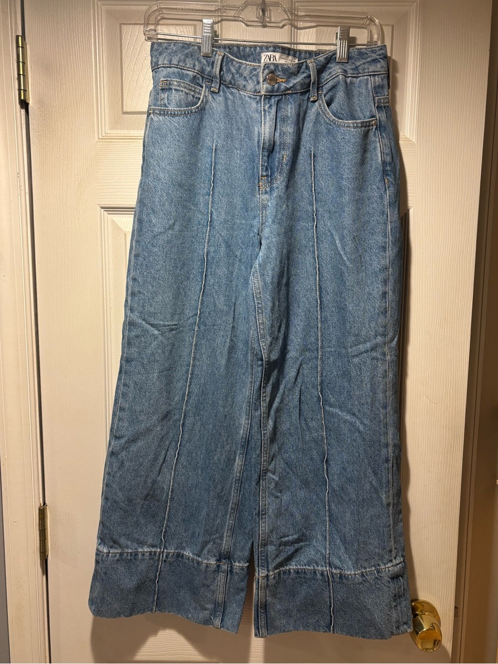 Zara Light Blue Wide-Leg Jeans